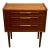 1960s Danish Teak Mid Century Modern 3 Drawer Commode Night Stand Apartment Sized Storage For Sale