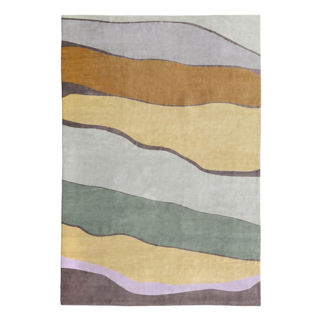 Large Hand-Knotted Pure Wool Rug, 2000s For Sale