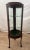 Wood Antique Corner China Cabinet Round Shape Curio Wavy Glass Two Shelves Mahogany For Sale - Image 7 of 15