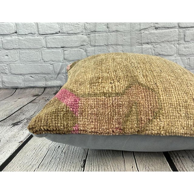 20 x 20 Rug Pillow Tranquility Trails Turkish Pillow Cushion Cover For Sale - Image 4 of 4