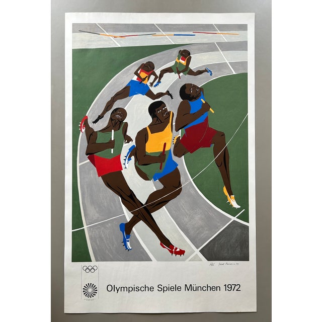 Jacob Lawrence, Olympic Games Munich Poster, 1972, Screen Print For Sale - Image 7 of 7