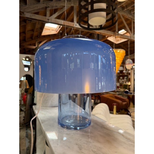 1970s 1970s Lt226 Murano Glass Table Lamp by Carlo Nason for Mazzega, Italy For Sale - Image 5 of 9