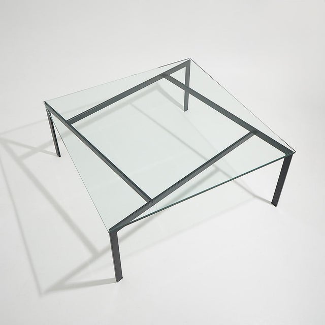 Black Glass and Metal Coffee Table by Paolo Tilche for Arform, 1960s For Sale - Image 8 of 13