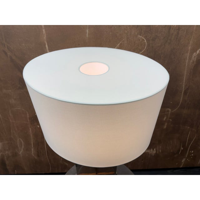 Rh Blom Scandinavian Amber Glass Table Lamp Lacquered Burnished Brass Jonathan Browning For Sale - Image 15 of 18