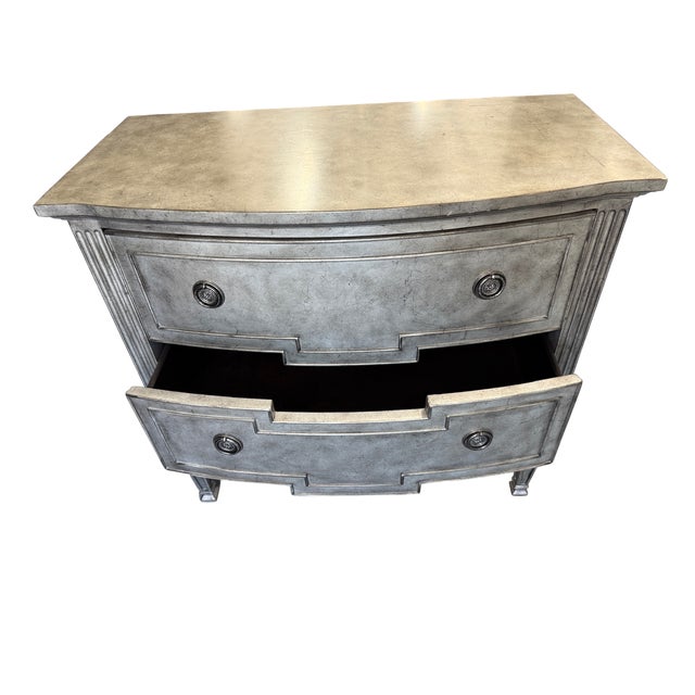 Wood Fine Furniture Design Biltmore Collection Two Drawer Nightstand in Iron Gate For Sale - Image 7 of 12