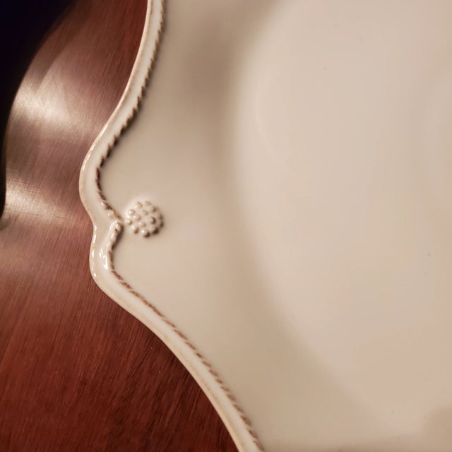 1990s Juliska Thread and Berry Whitewash Chargers- Set of 4 For Sale - Image 4 of 4