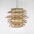 Light Yellow Vintage Rattan and Fabric Pendant Light For Sale - Image 8 of 11