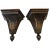 Pr Chinoiserie Greek Key Large Black Wall Brackets For Sale In Miami - Image 6 of 12