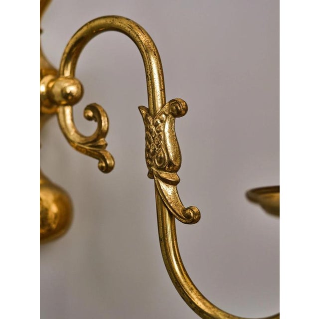 Dutch Wall Lamp in Brass For Sale - Image 6 of 8