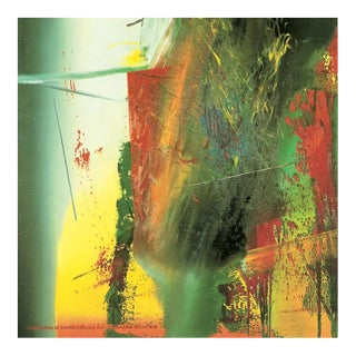 1991 Gerhard Richter 'DG' Contemporary Green,Yellow,Red,Multicolor,Gold Germany Offset Lithograph For Sale