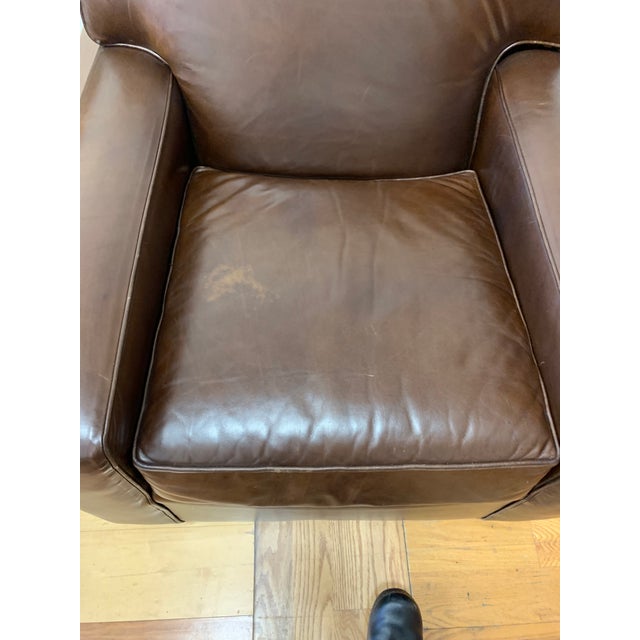 Restoration Hardware Mitchell Gold Leather Armchair Chairish