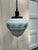 1920s Antique Brass Hanging Fixture With Vintage Glass Shade For Sale - Image 5 of 9