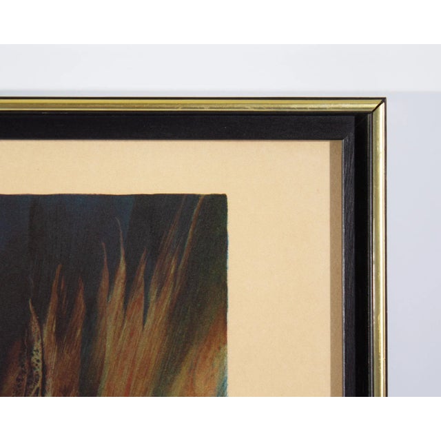 Mid-Century Modern 1974 “Cosmic Wind” Abstract Lithograph by Leonardo Nierman For Sale - Image 3 of 8