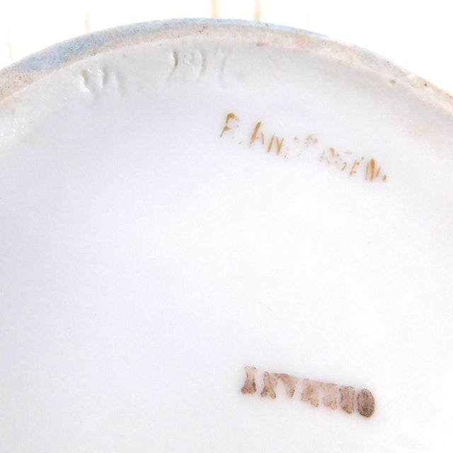 1960s Signed White Chocolate Pot Coffee Pot With Hand Painted Flowers For Sale - Image 10 of 11