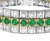 Modern 14 Carat Diamonds & 8 Carat Colombian Emerald Platinum Tennis Bracelet 8" Estate For Sale - Image 3 of 8