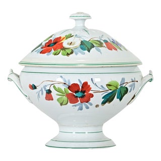 French 19th Century Luneville Pottery Tureen For Sale