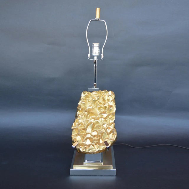 Pair of Table Lamps with Brass Chrome with Black Shade, 2000