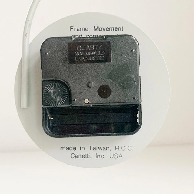 Canetti 'Moderntime' Tabletop Clock, 1980's Postmodern Clock by Nicolai Canetti For Sale - Image 9 of 11