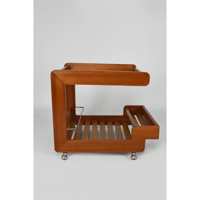 Scandinavian Modern Teak Trolley, 1970s For Sale - Image 9 of 18