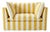 Sophie Conran Coco Loveseat - Dandelion Stripes with Knife Edge Cushion For Sale