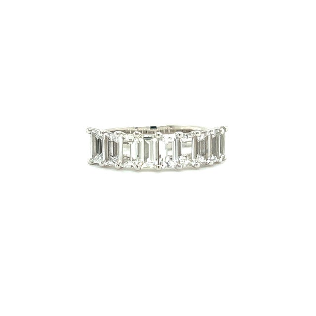 Natural White Sapphire Ring Size 6.5 14k W Gold 4.32 TCW Certified $5,950 216686 This is a Unique Custom Made Glamorous...