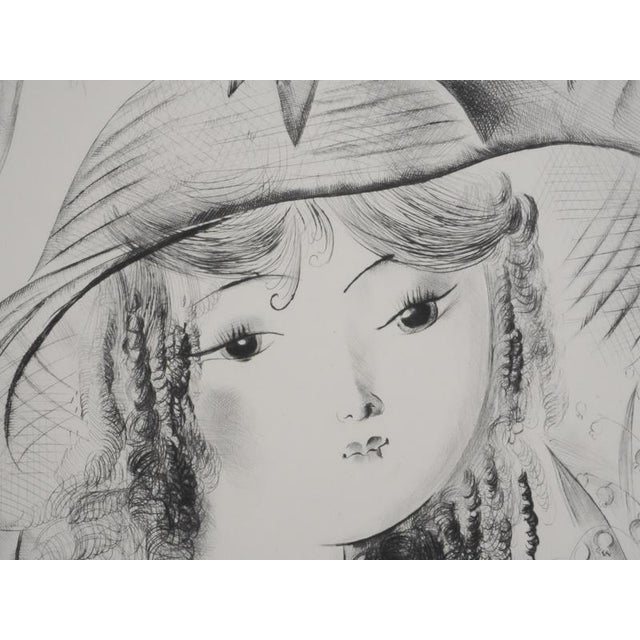 Mily Possoz, Young Women with a Parakeet, Original Signed Engraving For Sale - Image 6 of 11
