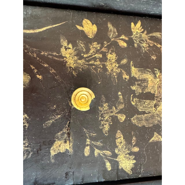 Brown 19th Century Victorian Chinoiserie Style Sewing Table For Sale - Image 8 of 16