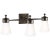 Siena Triple Sconce in Bronze with White Glass Height: 8.25" Extension: 10.75" Backplate: 4.75" Square Mounting: Hardwire...