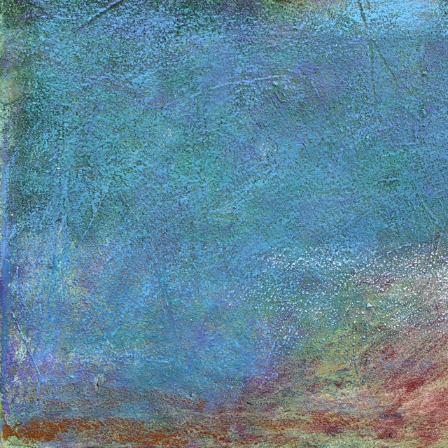 Awh 340 - Abstract Minimalist Textured Layered Colorfield Oil Painting on Canvas Original Artwork by Bernhard Zimmer For Sale - Image 4 of 9