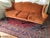 Orange 1930s Vintage Velvet Sofa For Sale - Image 8 of 8