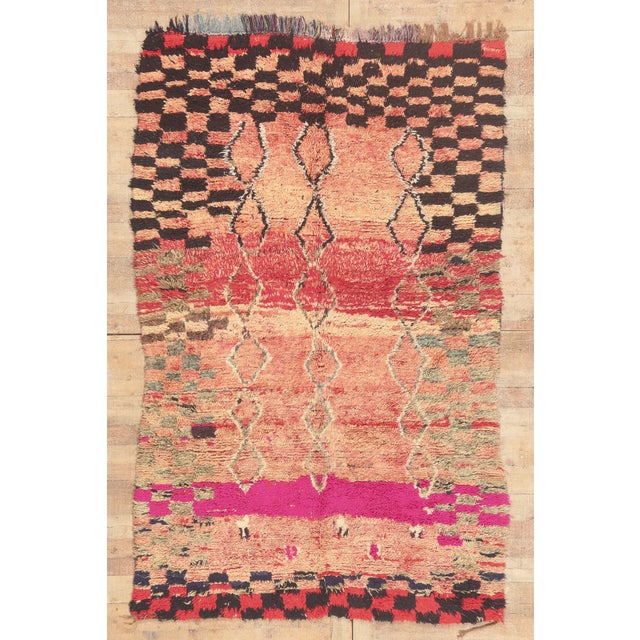 Vintage Boujad Moroccan Rug, 05'08 X 09'00 For Sale - Image 10 of 10