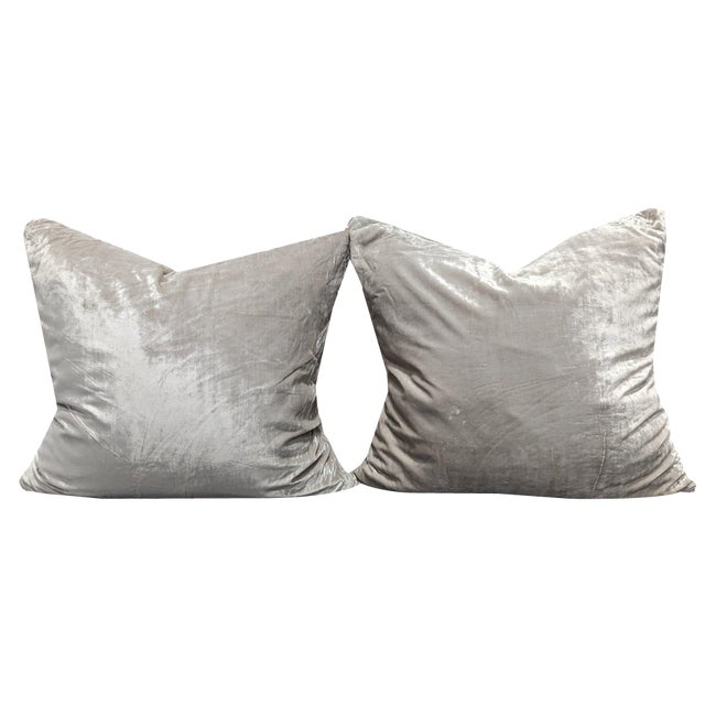 Soft Velvet Cushion Covers, Set of 2 For Sale