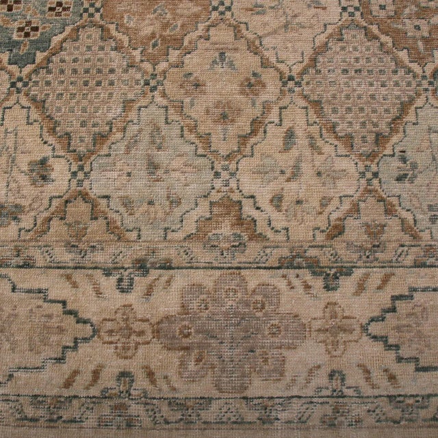 Rug & Kilim Rug & Kilim’s Oversized Bohemian Argyle Rug in Blue and Beige, 13x19 For Sale - Image 4 of 6