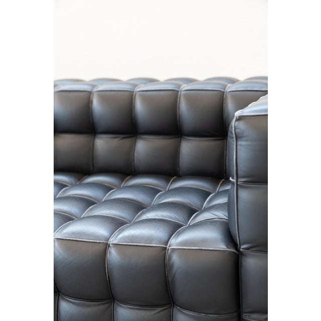 Black Kubus Sofas by Josef Hoffmann for Wittmann, 1980, Set of 4 For Sale - Image 8 of 18