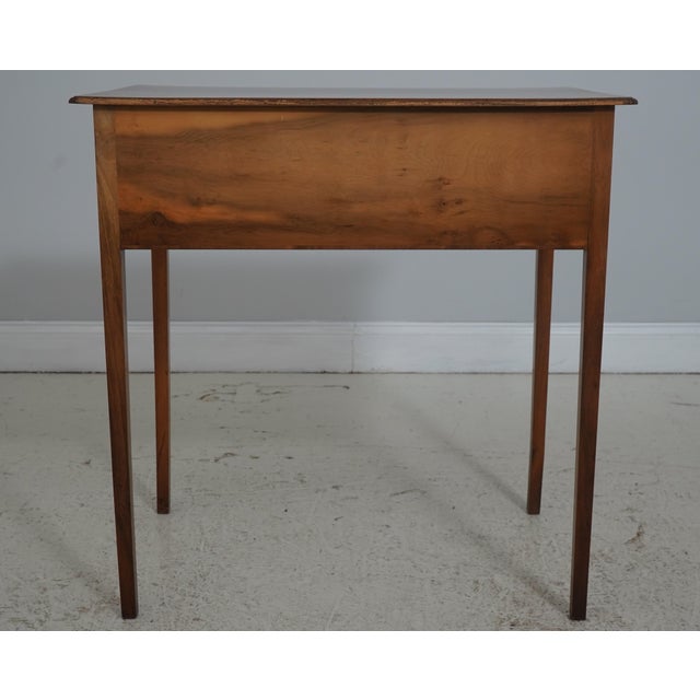 English Yew Wood Custom Made 3 Drawer Dressing Table For Sale - Image 16 of 17