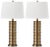 28.5 Inch H Column Table Lamp in Gold - a Pair For Sale - Image 9 of 9
