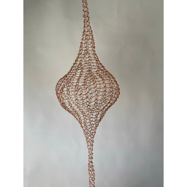 Handmade Copper Wire Sculpture Inspired by the Handwoven Technique of Ruth Asawa