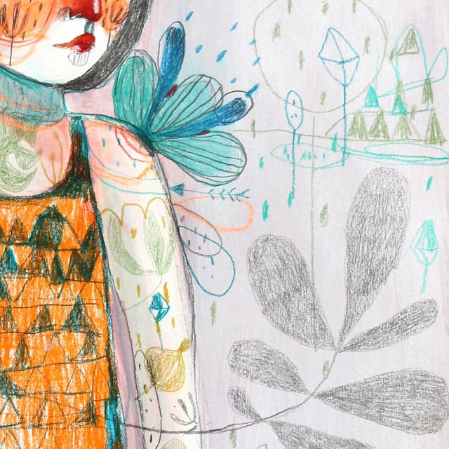 2020s In a Playful Labyrinth With Nature - Whimsical Figurative Art on Paper Original Artwork by Silvia Pavarini For Sale - Image 5 of 8