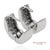 Silver 18k 750 Solid White Gold Natural Diamond Huggie Hoop Earrings, Pair For Sale - Image 8 of 12