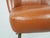 Mid-Century Modern Vintage Campanula Chairs in Brown Leather and Brass by Carlo Pagani for Arflex, 1952, Set of 2 For Sale - Image 3 of 12