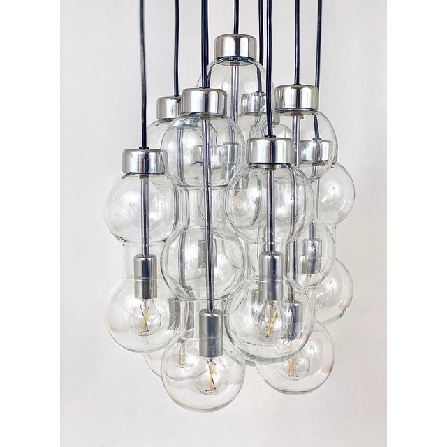 German Space Age Hourglass Chandelier, 1960s For Sale - Image 3 of 18