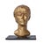 Realism Sendelbach Signed Gold Painted Clay Bust of Young Boy on Slate Base For Sale - Image 3 of 12