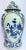 Ceramic Contemporary Chinoiserie White & Blue Botanical Ginger Jar For Sale - Image 7 of 12