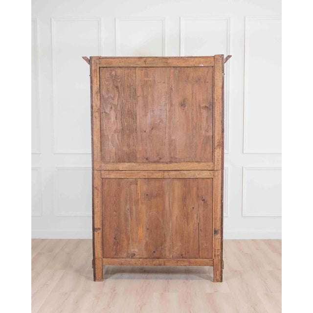 French Italian 19th Century Louis Philippe Walnut Wardrobe Cabinet For Sale - Image 3 of 8