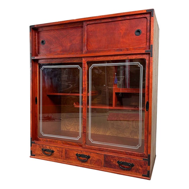 Vintage Shōwa Cha Tansu Japanese Tea Cabinet, 1970s For Sale
