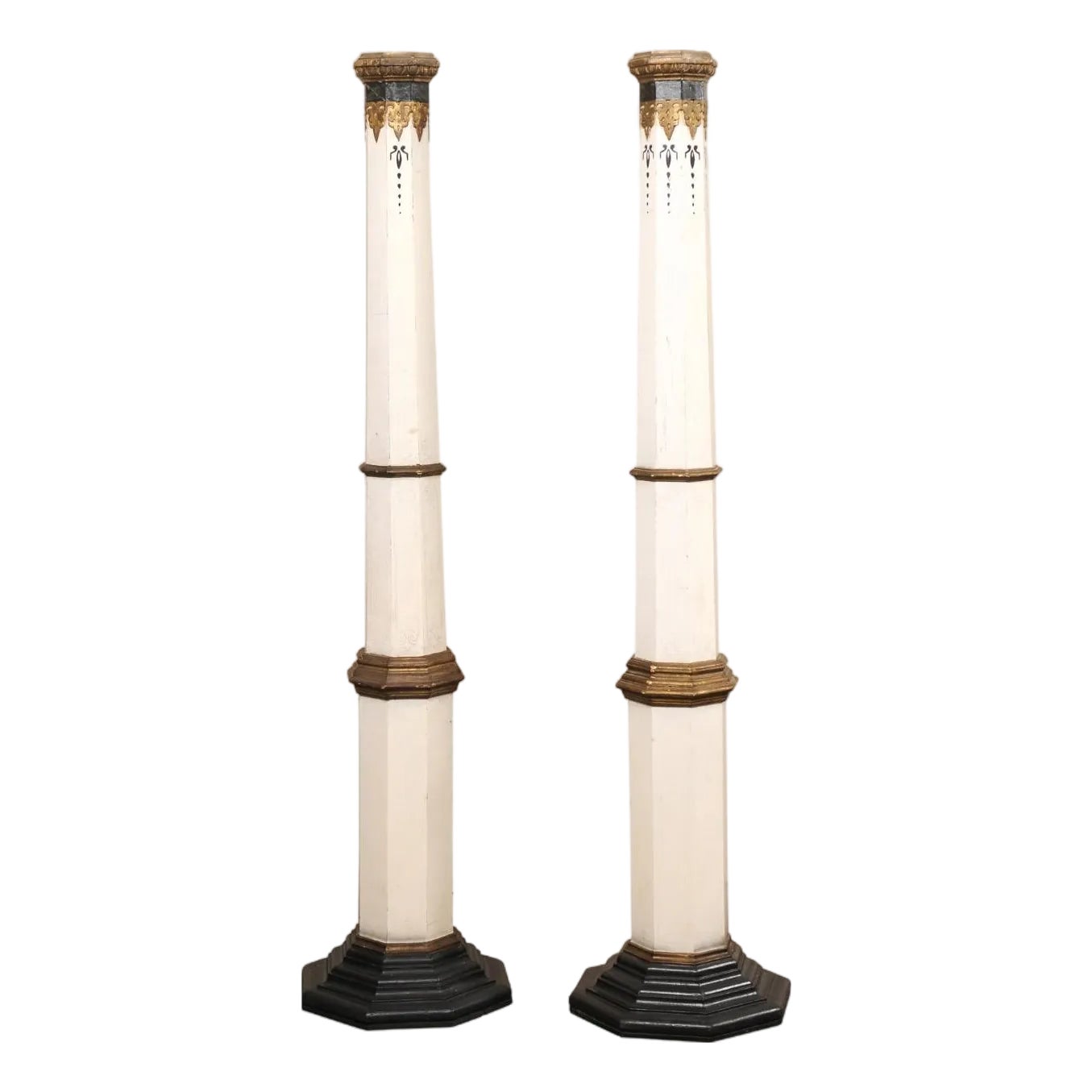 Pair Spanish Tall Architectural Columns | Chairish