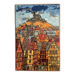 Vintage Mosaic Austrian Travel Poster by Earl Thollander by Dr. Stanley Cohen For Sale