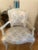 Wonderful well made 20th century Louis XVI chair with mi t green accents scrolling flowers on the top bottom legs and arms...