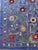 Blue Silk Suzani Wall Hanging With Floral Rosettes For Sale - Image 4 of 10