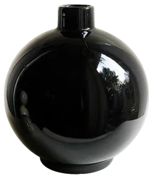 Irena Ceramic Black Vase by Malwina Konopacka